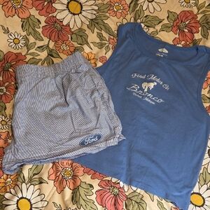 Ford Blue Bronco Tank and Striped Shorts